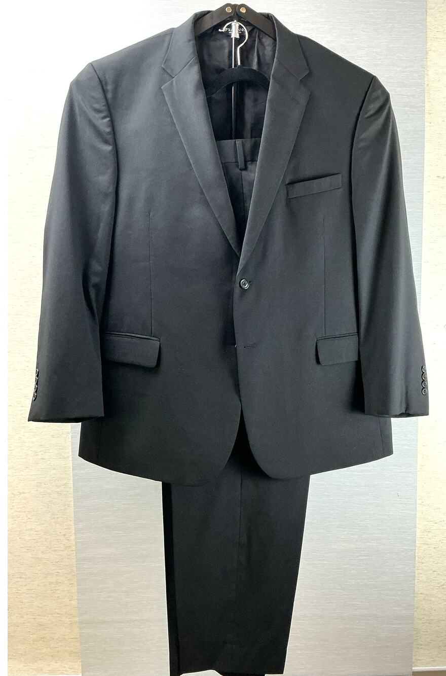 Jos. A. Bank Black Suit 48R 43W 32L Wool Single Vent *READ FLAWED PANTS*